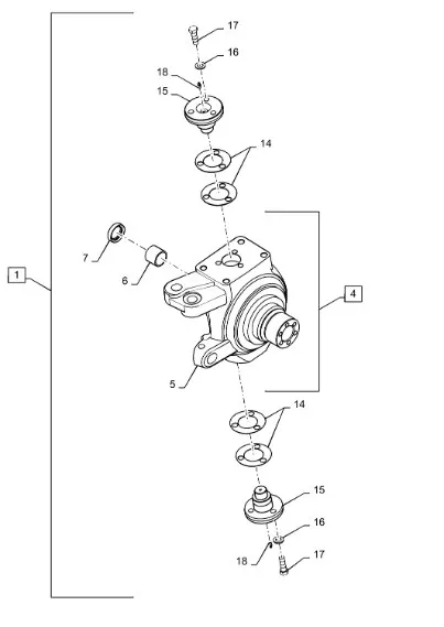 292560A2 - Кулак повор. лев. моста пер. DS 4кл. TGT8./Mg.