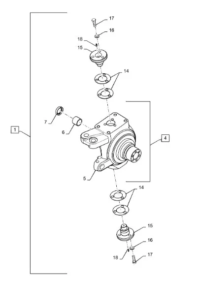 292564A2 - Кулак повор. прав. моста пер. DS 4кл. TGT8./Mg.